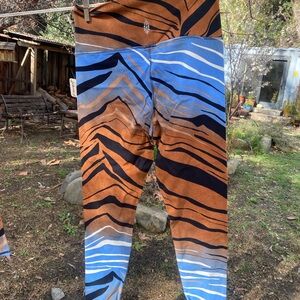 FP Movement by Free People Tiger Stripe Leggings - Brown and Blue